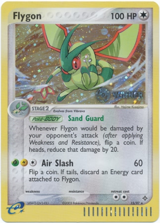 Pokémon Flygon 025 Winner Stamp Black hotsell Star Promo